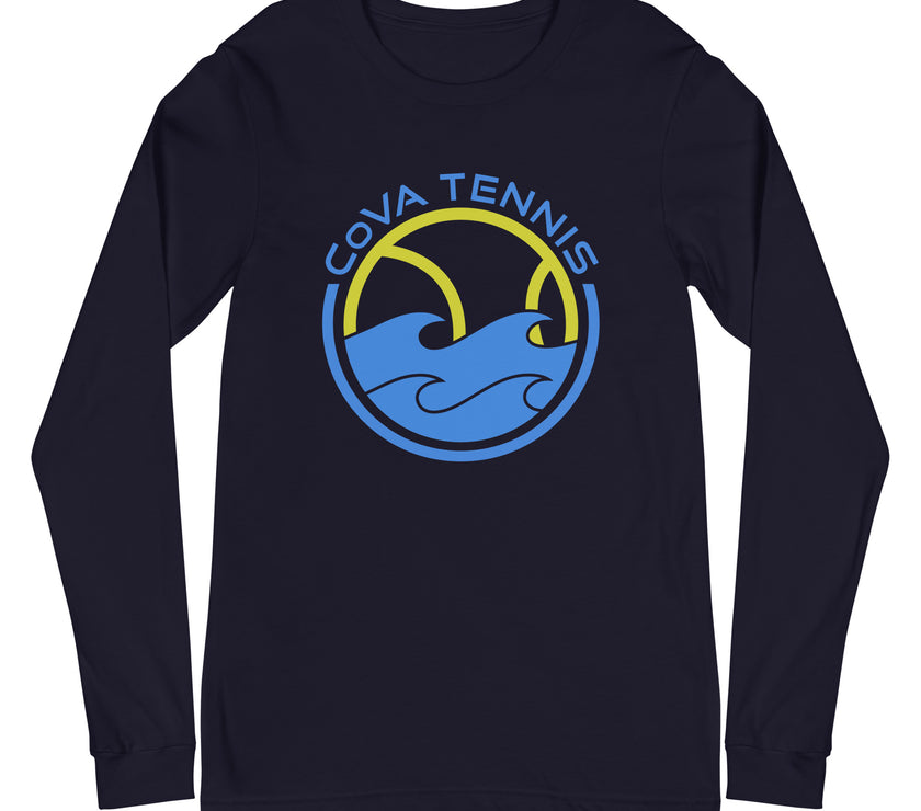 CoVA Tennis Ball & Waves Logo Unisex Long Sleeve Tee