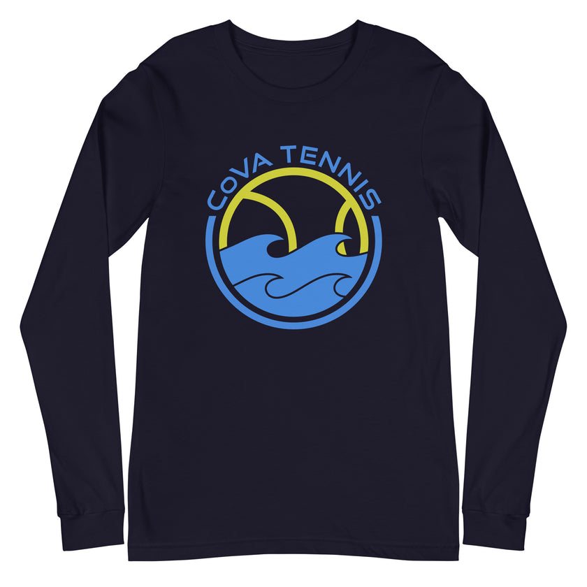 CoVA Tennis Ball & Waves Logo Unisex Long Sleeve Tee