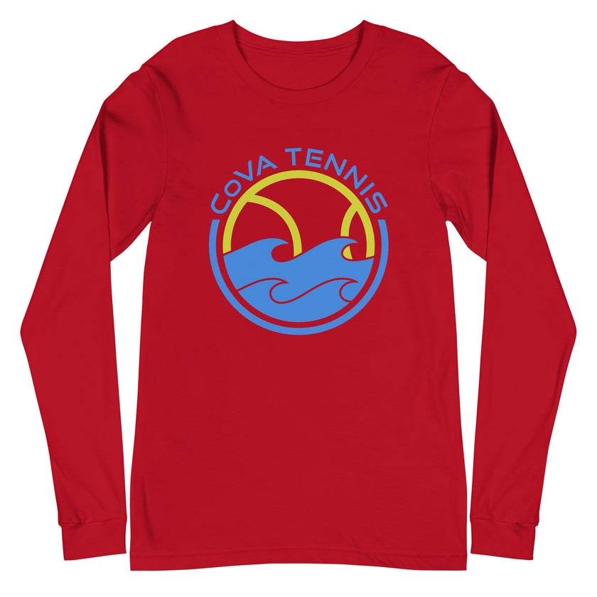 CoVA Tennis Ball & Waves Logo Unisex Long Sleeve Tee