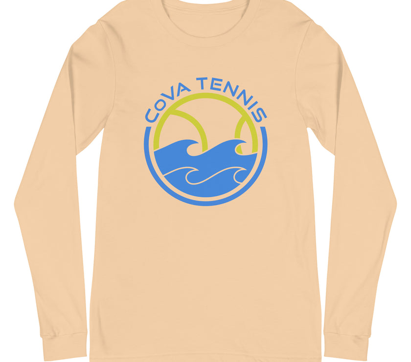 CoVA Tennis Ball & Waves Logo Unisex Long Sleeve Tee