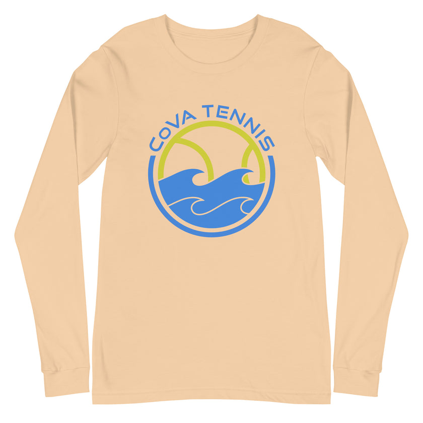 CoVA Tennis Ball & Waves Logo Unisex Long Sleeve Tee