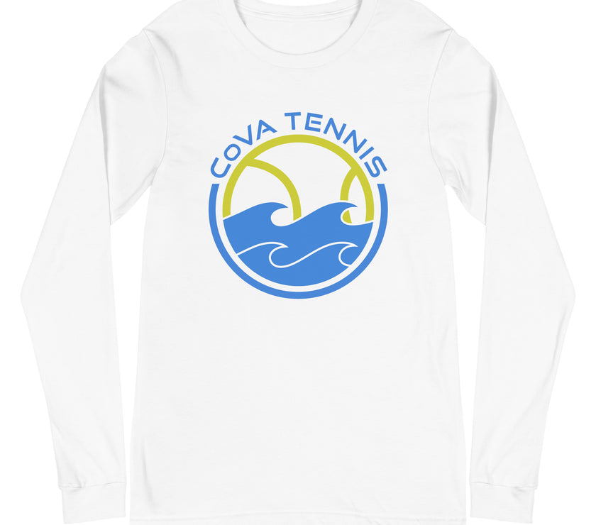 CoVA Tennis Ball & Waves Logo Unisex Long Sleeve Tee