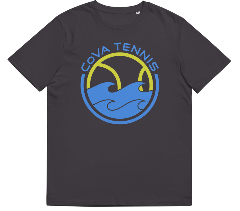 CoVA Tennis Ball & Waves Logo Unisex organic cotton t-shirt