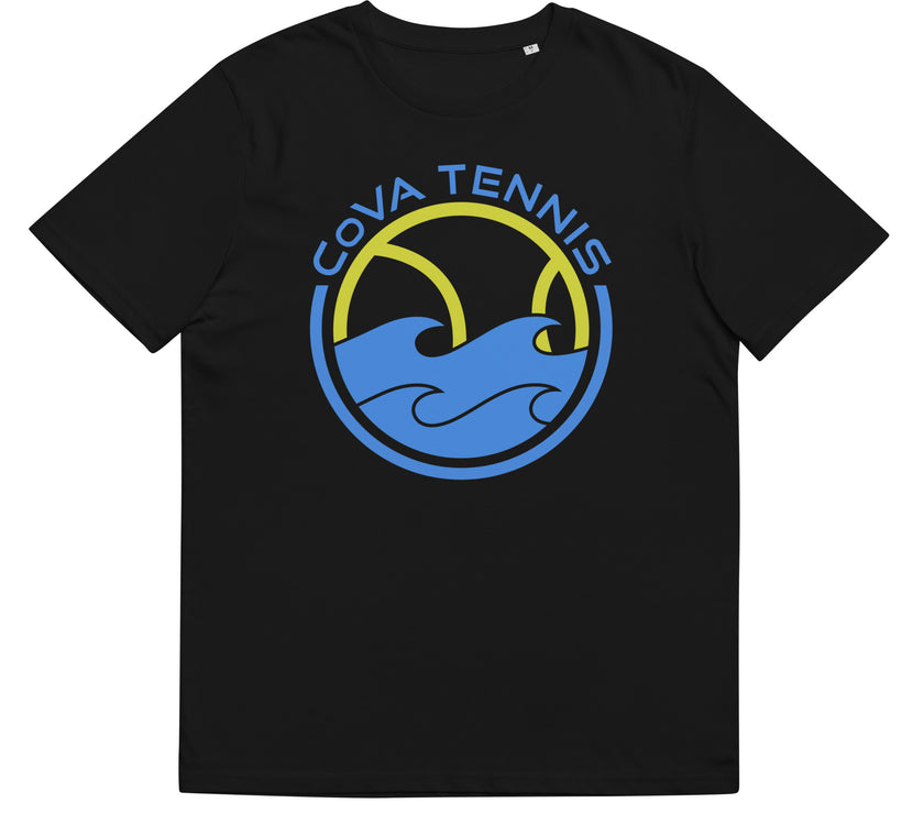 CoVA Tennis Ball & Waves Logo Unisex organic cotton t-shirt