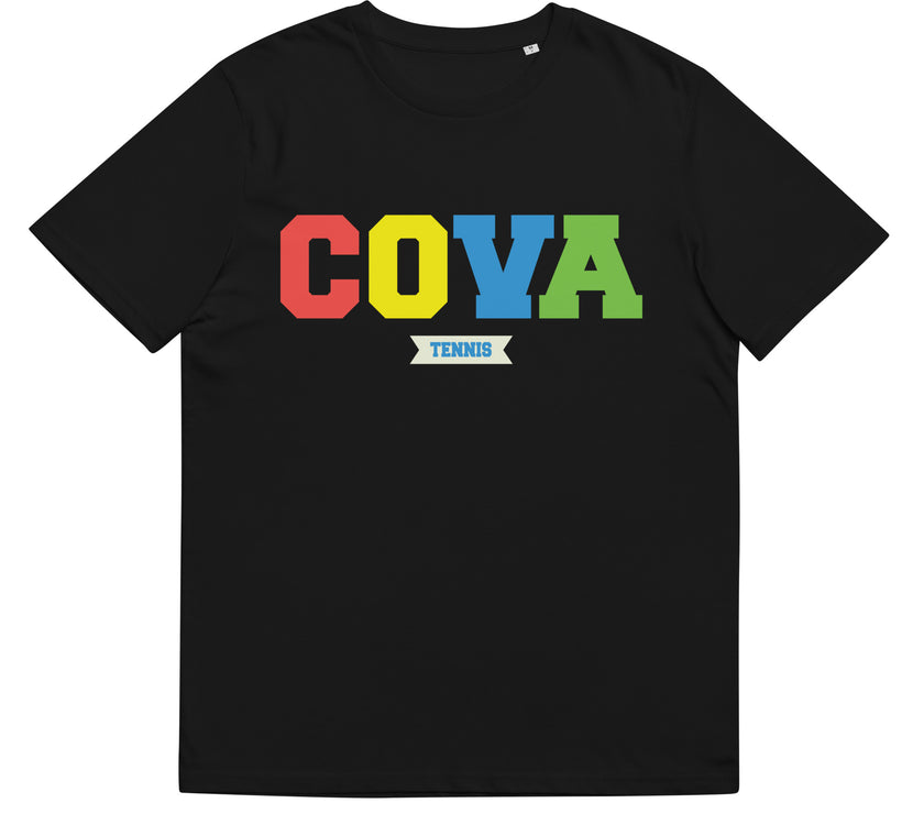 COVA Tennis Rainbow Unisex organic cotton t-shirt