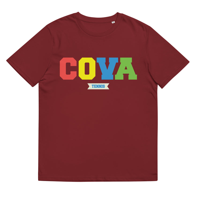 COVA Tennis Rainbow Unisex organic cotton t-shirt