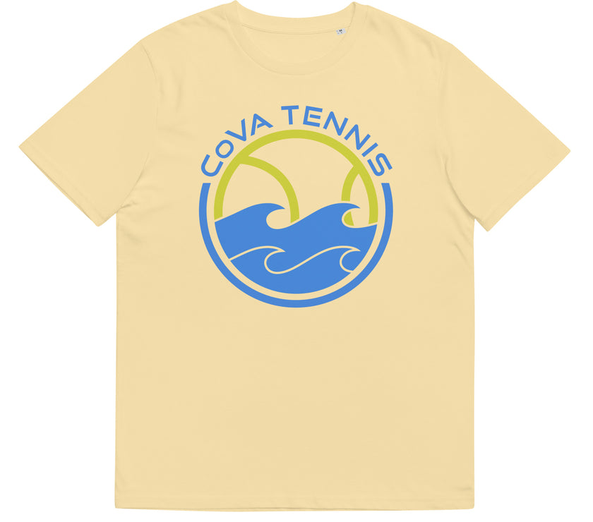 CoVA Tennis Ball & Waves Logo Unisex organic cotton t-shirt