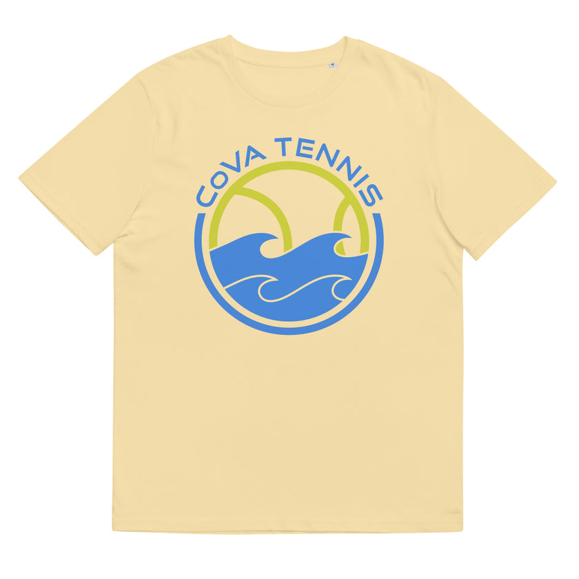 CoVA Tennis Ball & Waves Logo Unisex organic cotton t-shirt