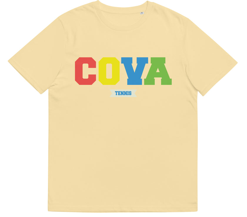 COVA Tennis Rainbow Unisex organic cotton t-shirt