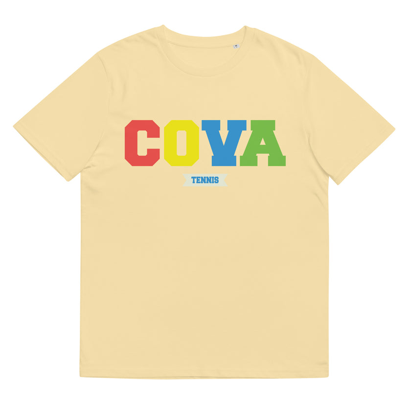 COVA Tennis Rainbow Unisex organic cotton t-shirt