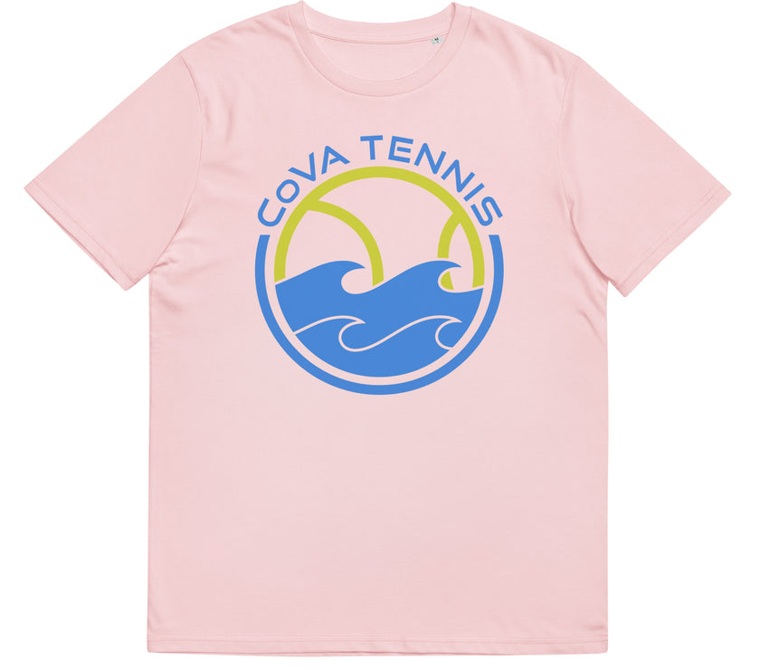 CoVA Tennis Ball & Waves Logo Unisex organic cotton t-shirt