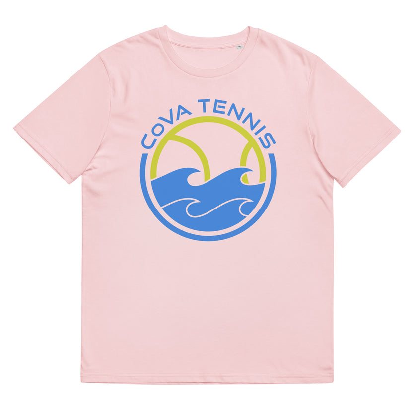 CoVA Tennis Ball & Waves Logo Unisex organic cotton t-shirt