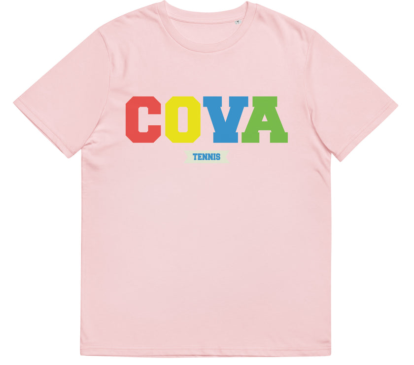 COVA Tennis Rainbow Unisex organic cotton t-shirt