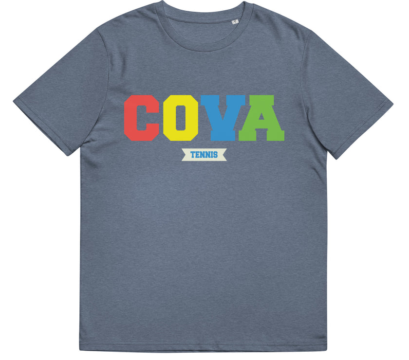 COVA Tennis Rainbow Unisex organic cotton t-shirt