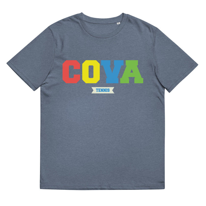 COVA Tennis Rainbow Unisex organic cotton t-shirt