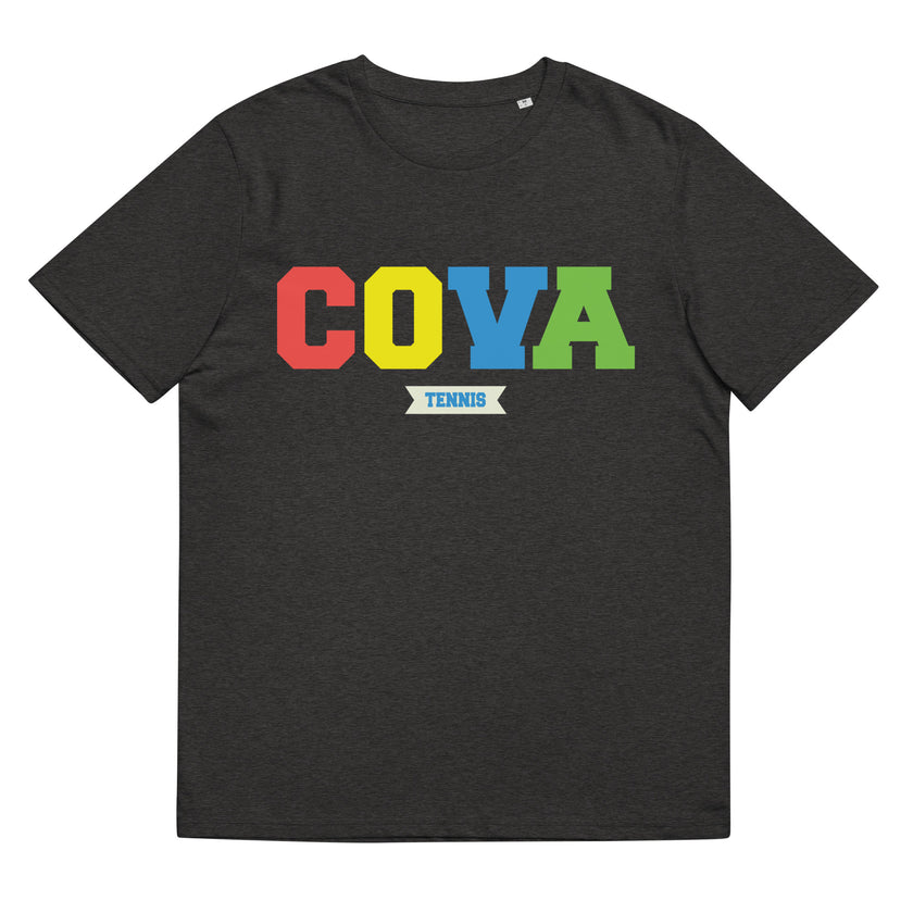 COVA Tennis Rainbow Unisex organic cotton t-shirt