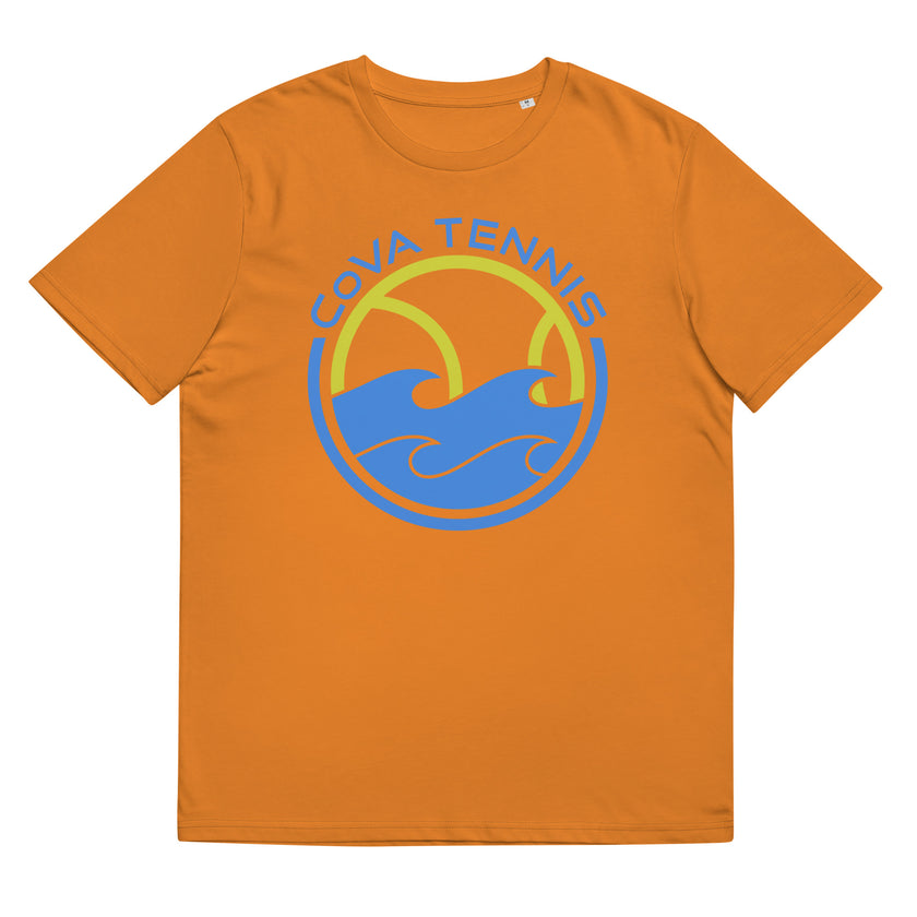 CoVA Tennis Ball & Waves Logo Unisex organic cotton t-shirt