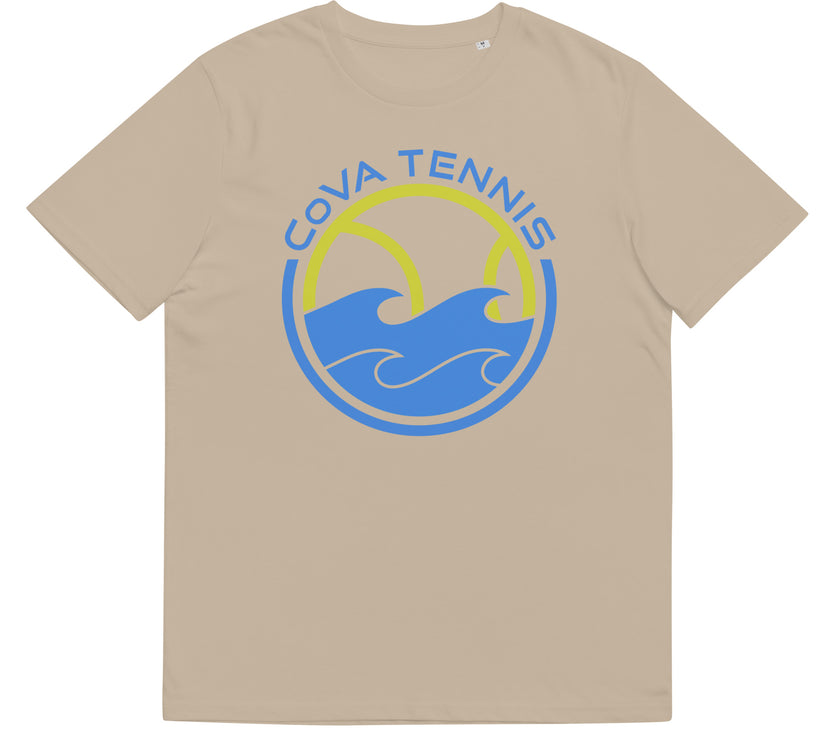 CoVA Tennis Ball & Waves Logo Unisex organic cotton t-shirt