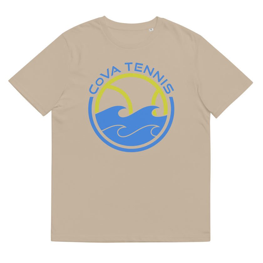 CoVA Tennis Ball & Waves Logo Unisex organic cotton t-shirt