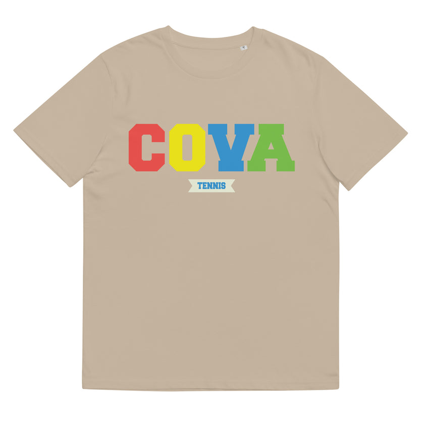 COVA Tennis Rainbow Unisex organic cotton t-shirt