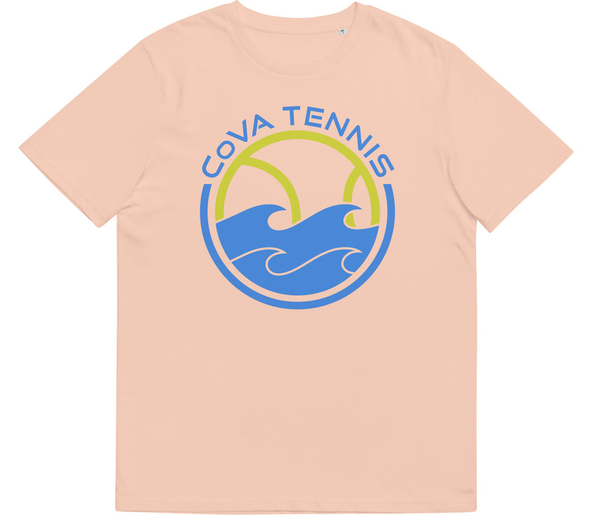 CoVA Tennis Ball & Waves Logo Unisex organic cotton t-shirt