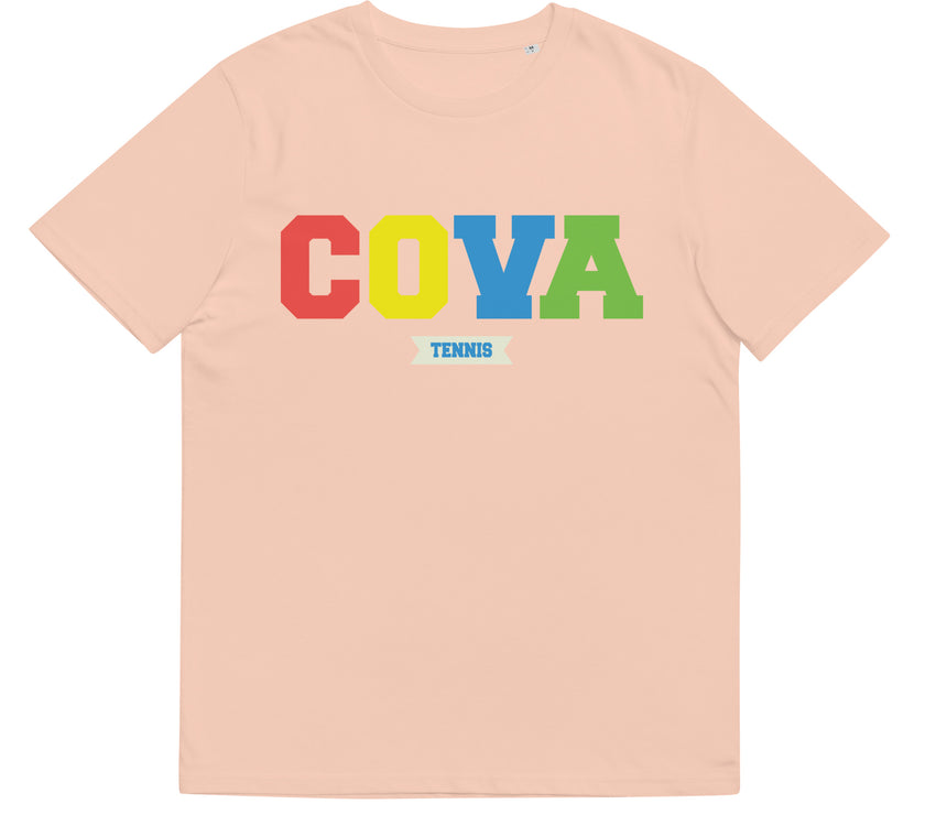 COVA Tennis Rainbow Unisex organic cotton t-shirt