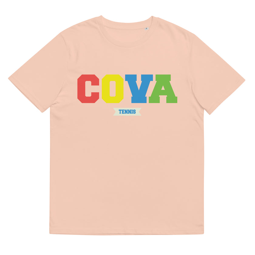 COVA Tennis Rainbow Unisex organic cotton t-shirt