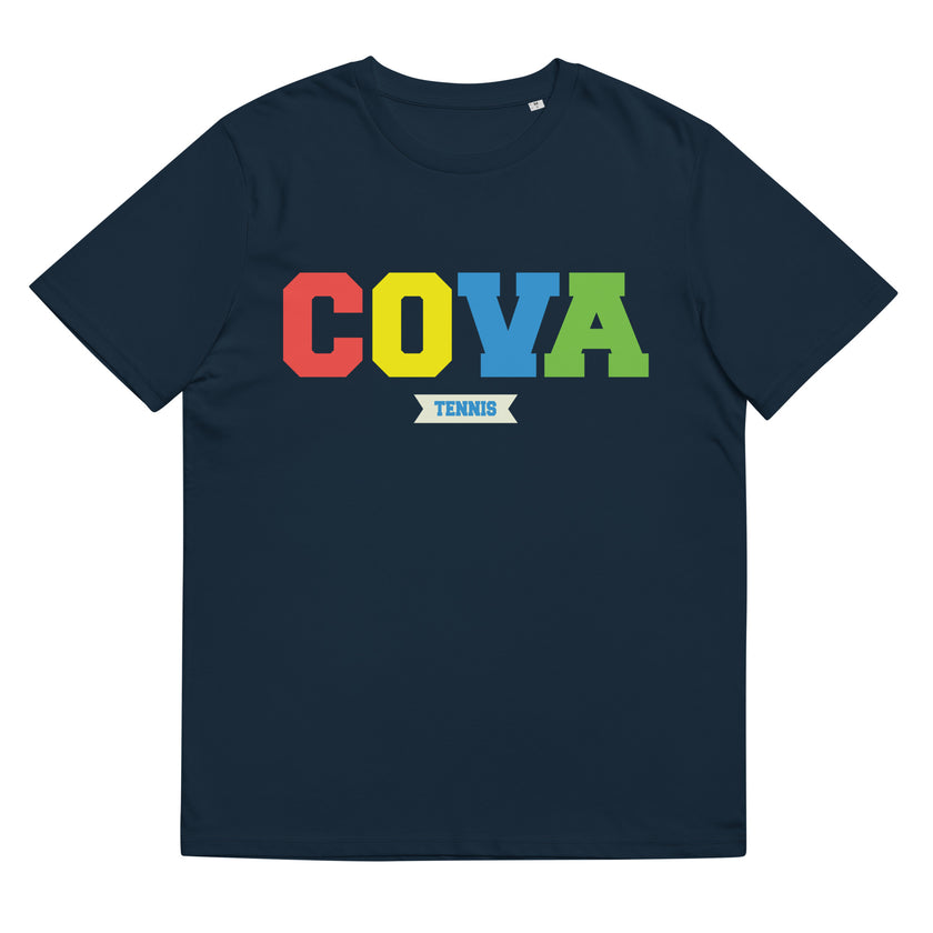 COVA Tennis Rainbow Unisex organic cotton t-shirt