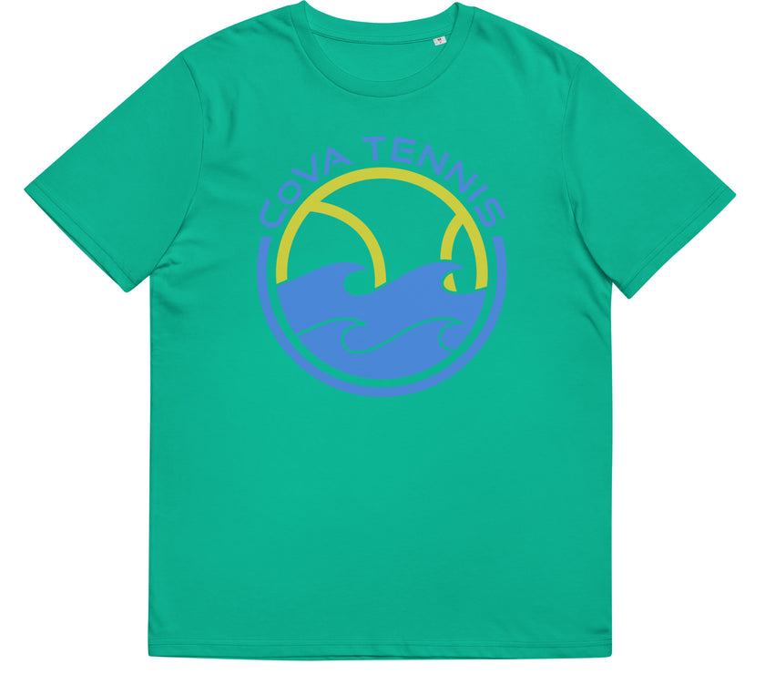 CoVA Tennis Ball & Waves Logo Unisex organic cotton t-shirt