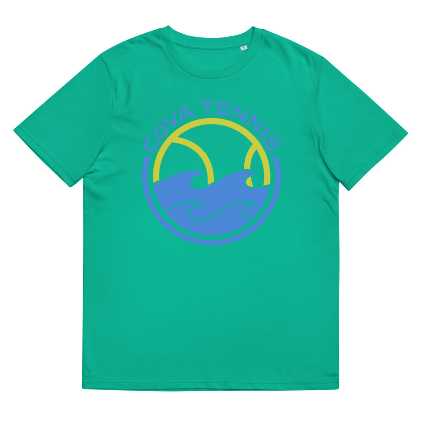 CoVA Tennis Ball & Waves Logo Unisex organic cotton t-shirt