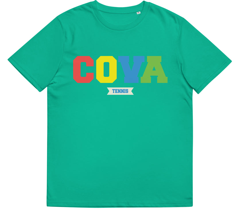 COVA Tennis Rainbow Unisex organic cotton t-shirt