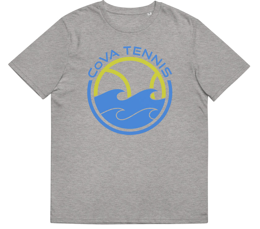 CoVA Tennis Ball & Waves Logo Unisex organic cotton t-shirt