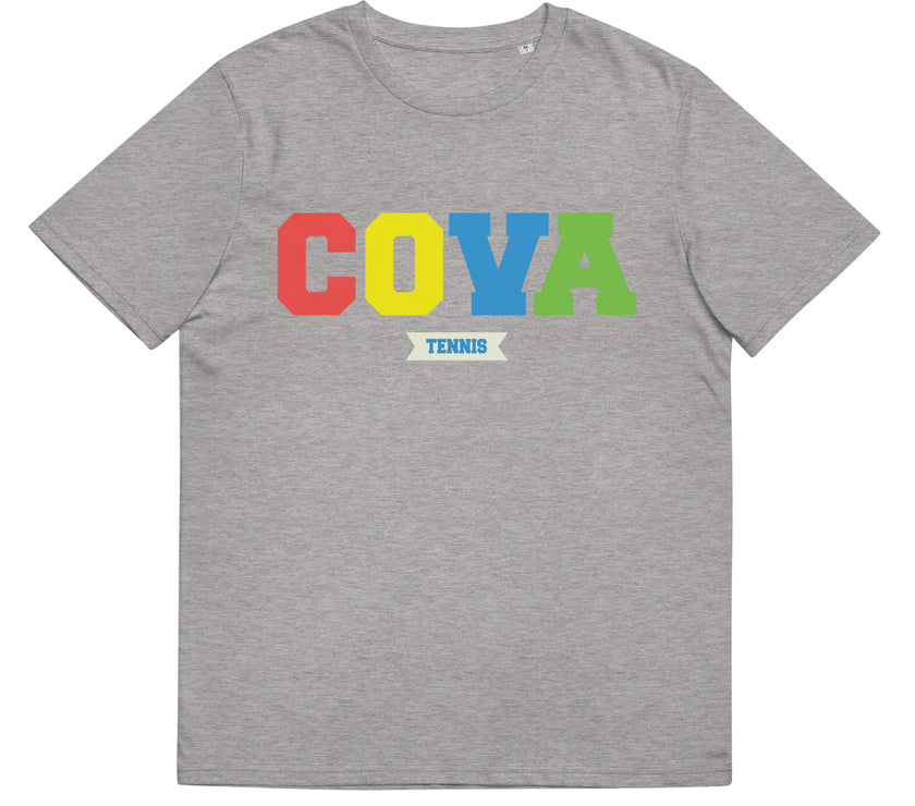 COVA Tennis Rainbow Unisex organic cotton t-shirt