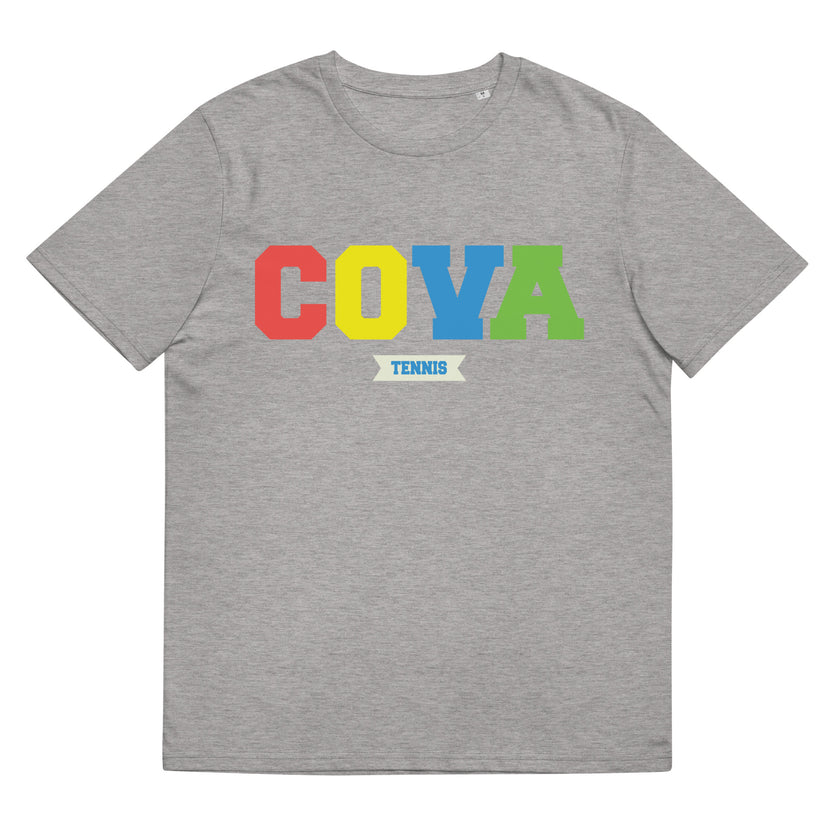 COVA Tennis Rainbow Unisex organic cotton t-shirt