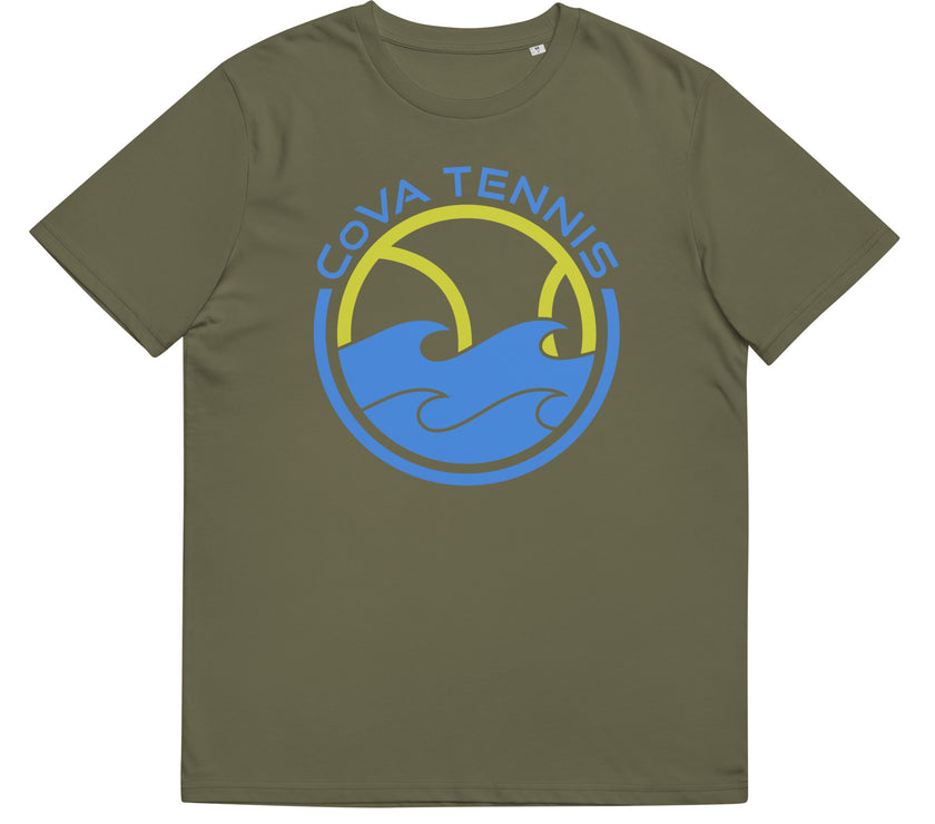 CoVA Tennis Ball & Waves Logo Unisex organic cotton t-shirt