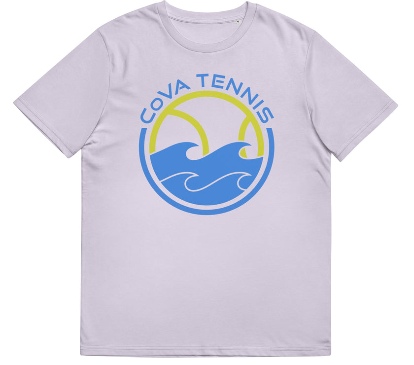 CoVA Tennis Ball & Waves Logo Unisex organic cotton t-shirt