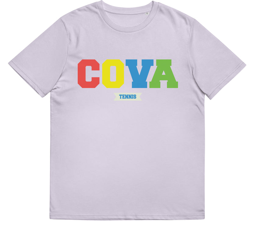 COVA Tennis Rainbow Unisex organic cotton t-shirt