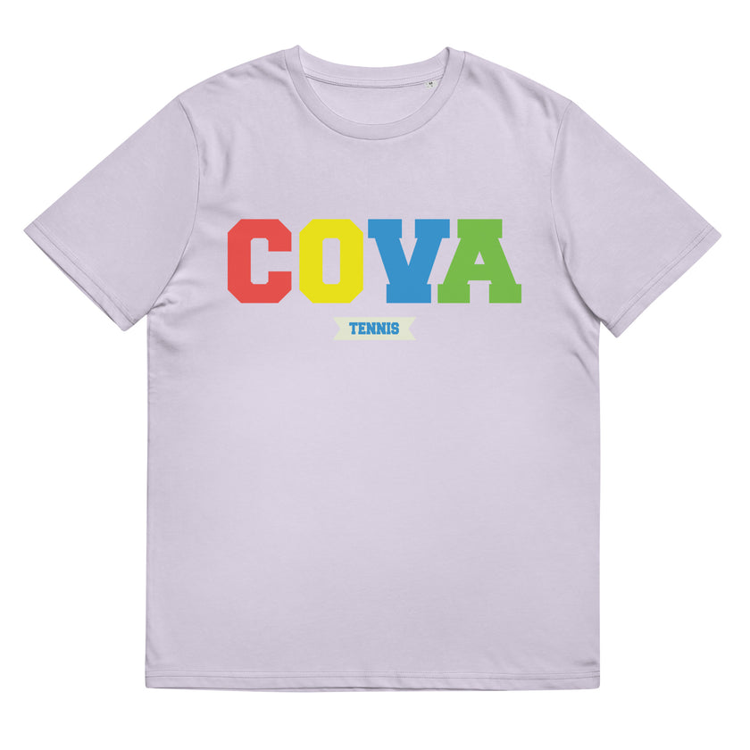 COVA Tennis Rainbow Unisex organic cotton t-shirt