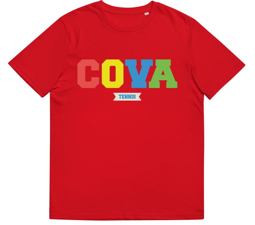 COVA Tennis Rainbow Unisex organic cotton t-shirt