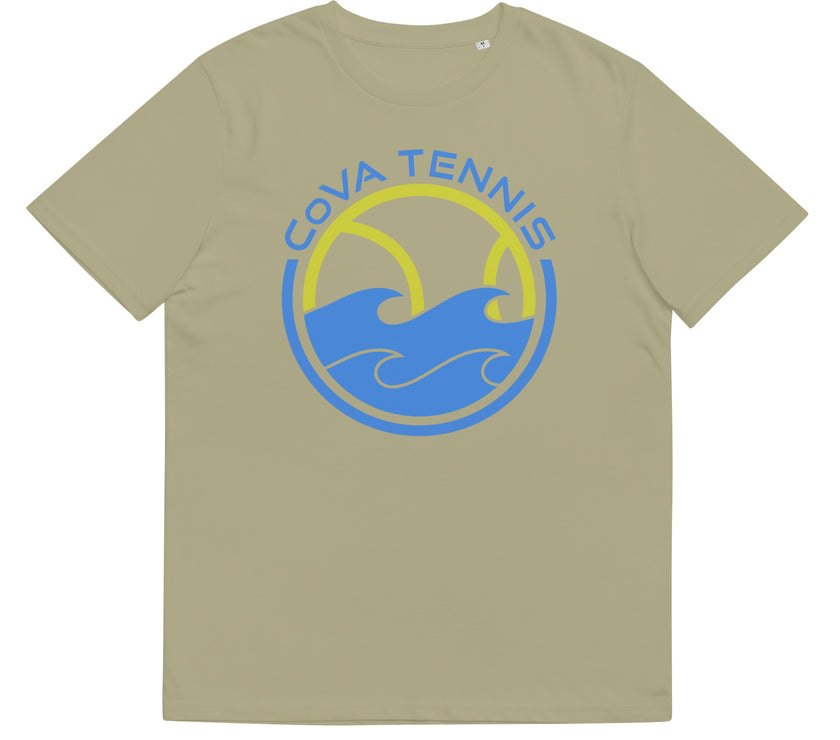 CoVA Tennis Ball & Waves Logo Unisex organic cotton t-shirt