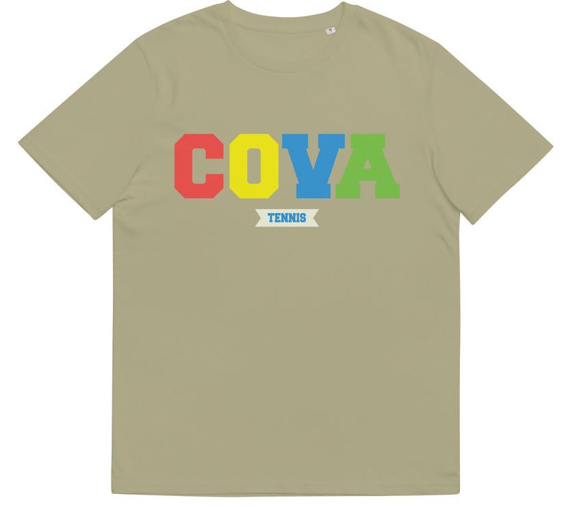 COVA Tennis Rainbow Unisex organic cotton t-shirt