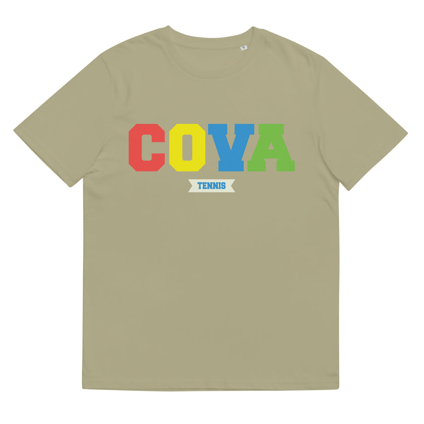 COVA Tennis Rainbow Unisex organic cotton t-shirt