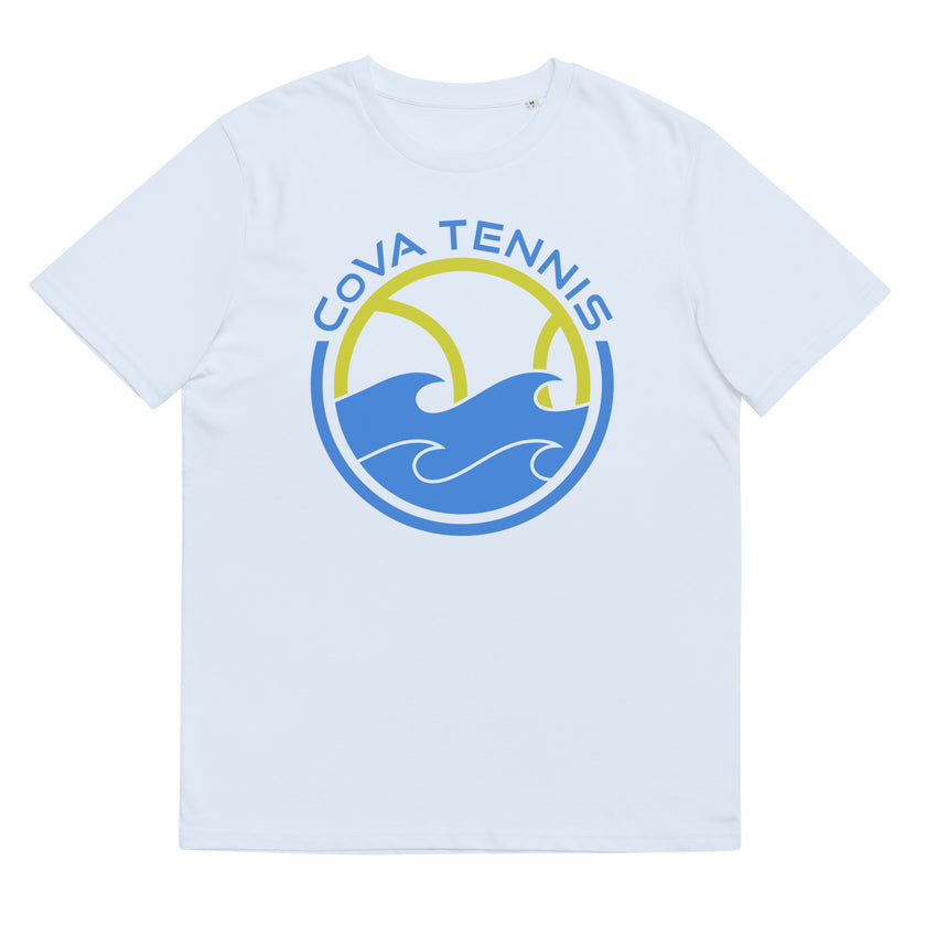 CoVA Tennis Ball & Waves Logo Unisex organic cotton t-shirt