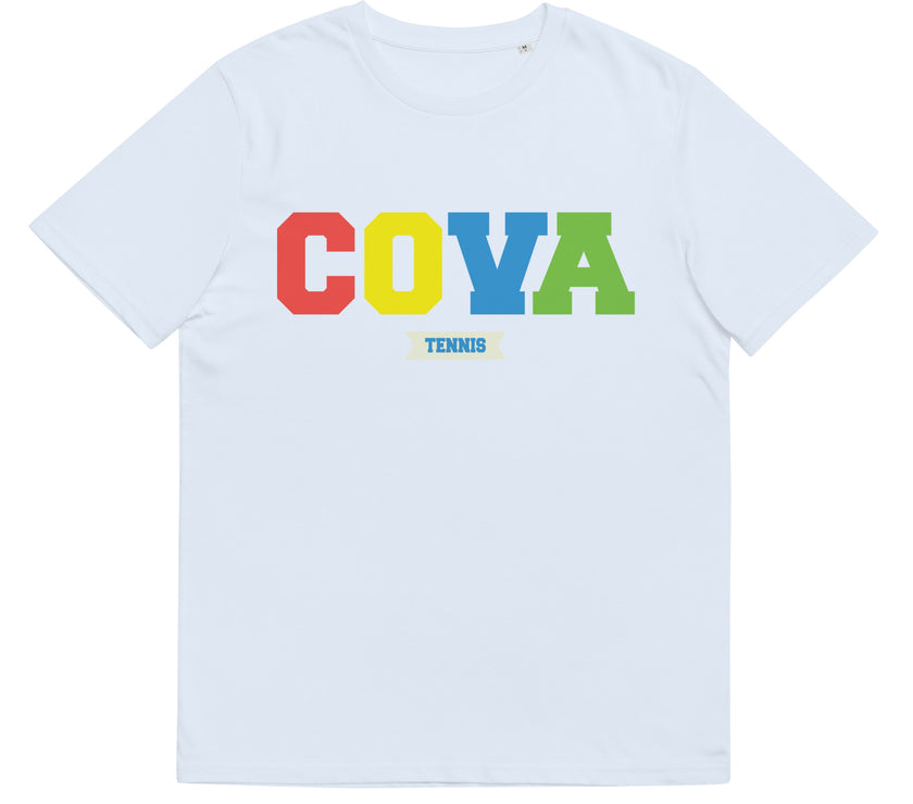 COVA Tennis Rainbow Unisex organic cotton t-shirt