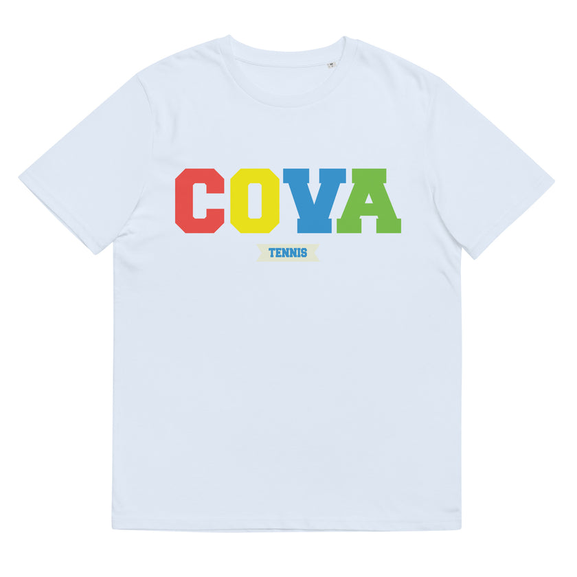 COVA Tennis Rainbow Unisex organic cotton t-shirt