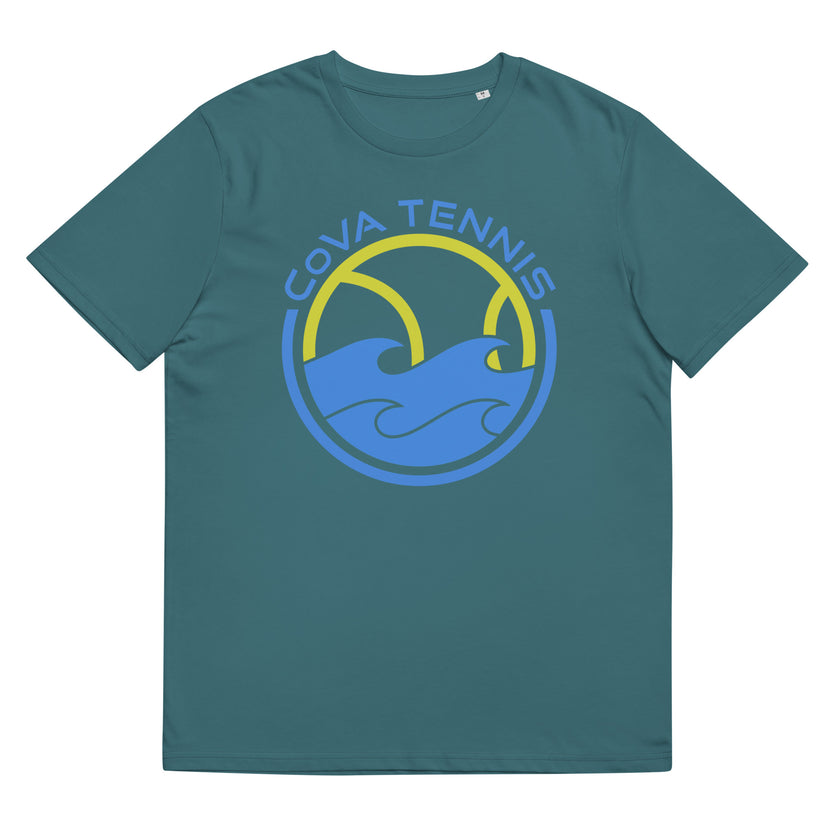 CoVA Tennis Ball & Waves Logo Unisex organic cotton t-shirt