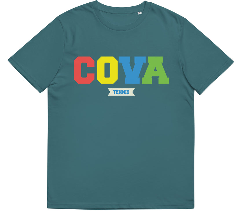 COVA Tennis Rainbow Unisex organic cotton t-shirt