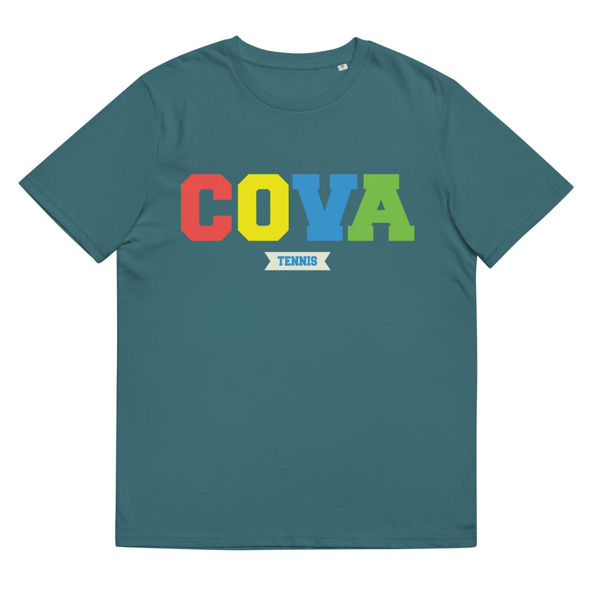 COVA Tennis Rainbow Unisex organic cotton t-shirt