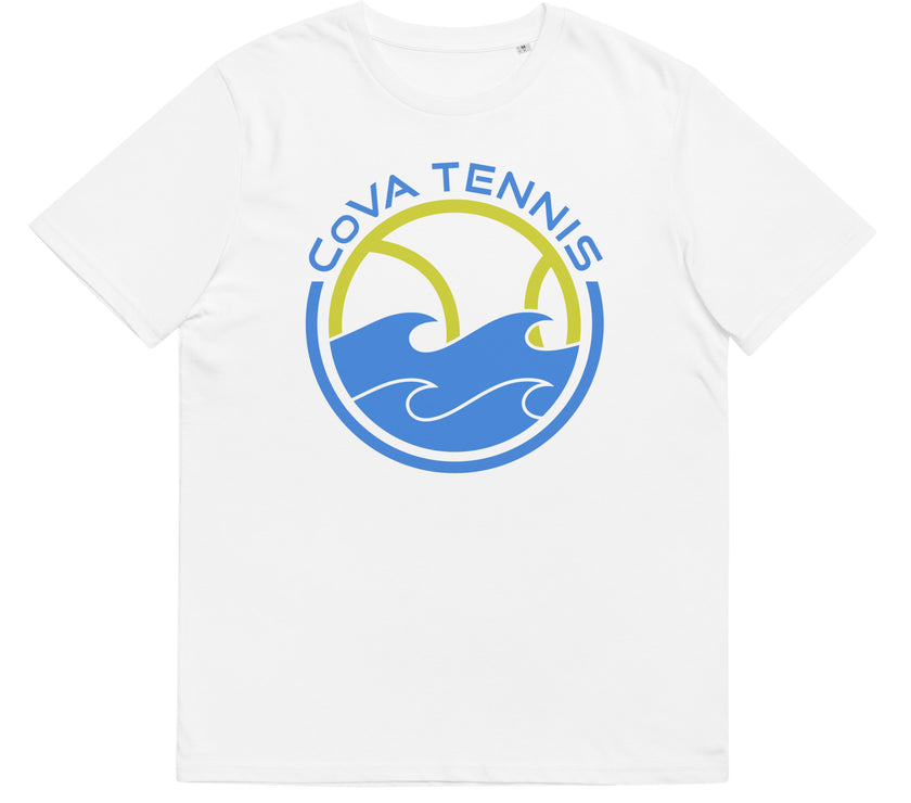 CoVA Tennis Ball & Waves Logo Unisex organic cotton t-shirt