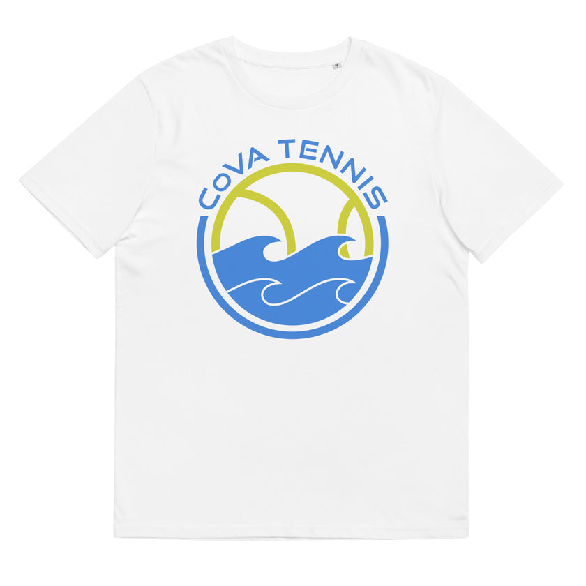 CoVA Tennis Ball & Waves Logo Unisex organic cotton t-shirt